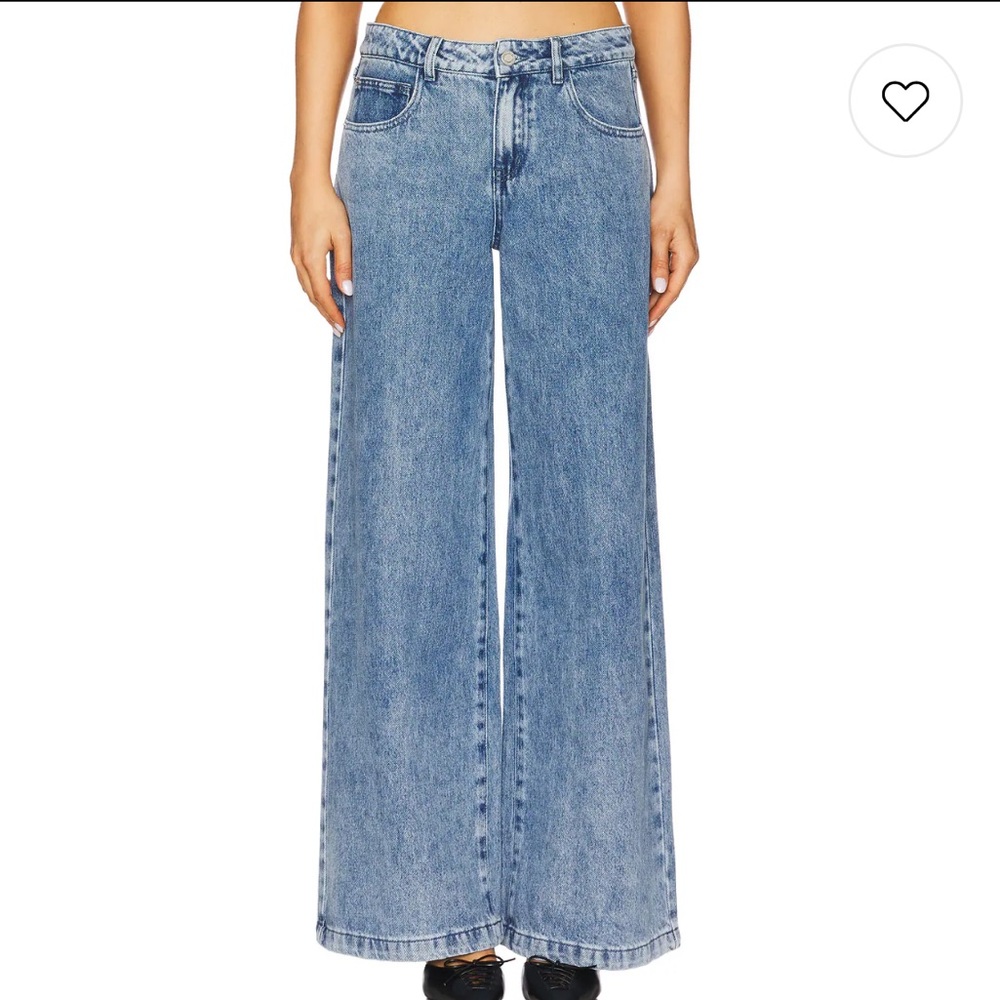REVOLVE WeWoreWhat relaxed low rise baggy in mid wash Jeans NWT